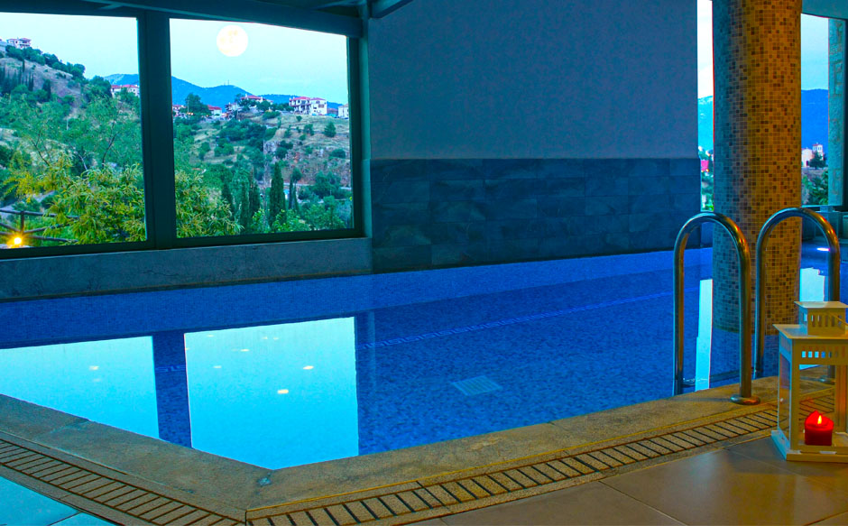 The indoor heated swimming-pool