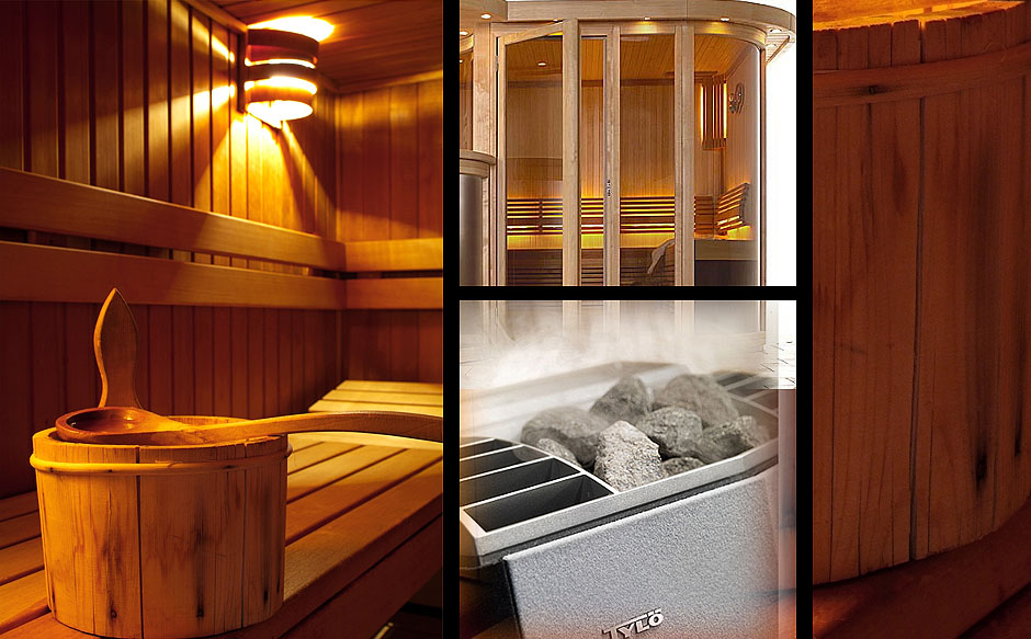 Glass large sauna