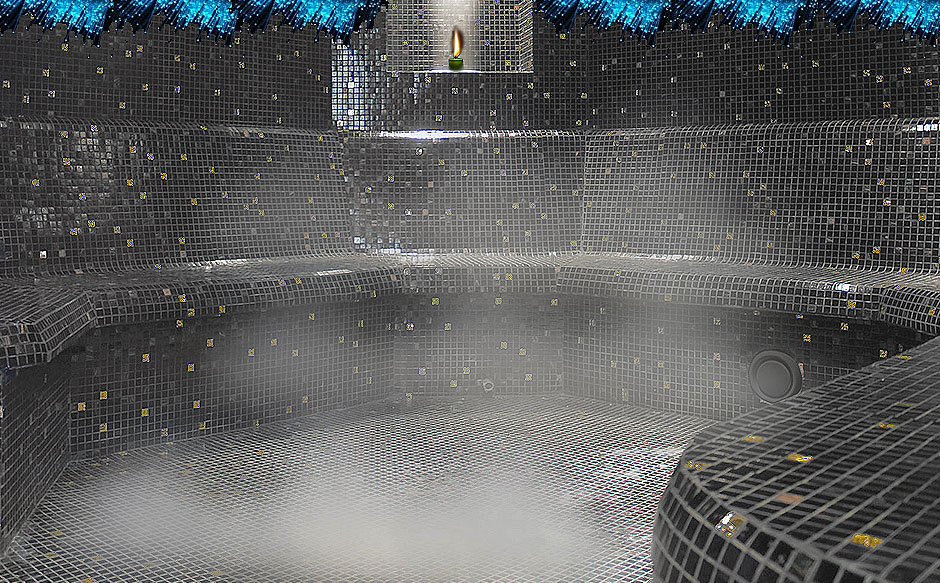 2 Steam baths with chromo fiber optics